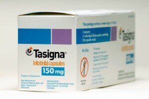 The leukemia drug Tasigna (nilotinib) improved cognition and motor functions in patients with Parkinson’s disease in a small clinical trial. Credit: Novartis
